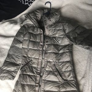 Sold! Armani exchange puffer coat silver
